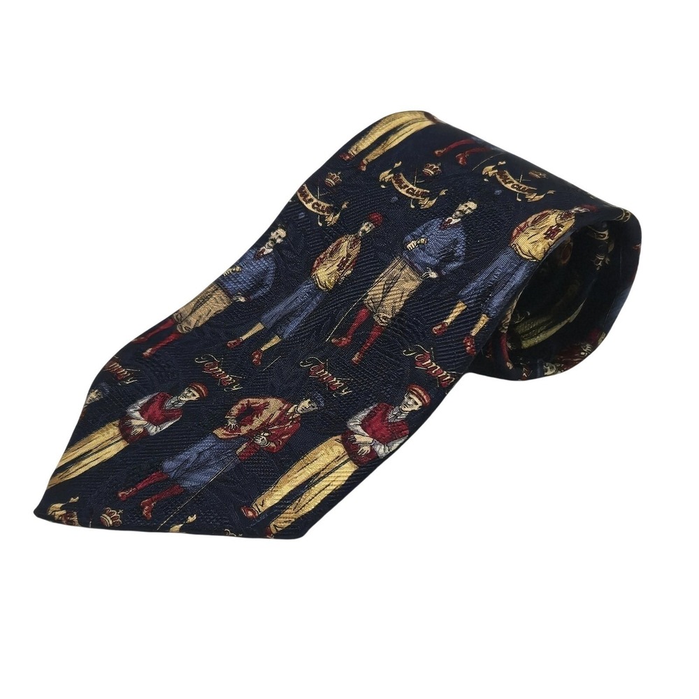 TOMMY HILFIGER, Blue Men's Necktie, 100%‎ Silk, Made In USA, Golf Club, Vintage